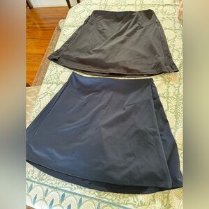 (Set/ 2) Old Navy Active PowerSoft Extra High-Rise Skorts EUC Black & Navy